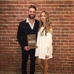 Off the shoulder white floral dress